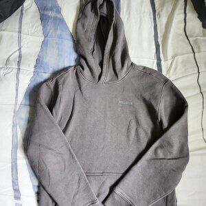 Hollister Pull Over Hoodie Gray Relaxed Fit Size Medium